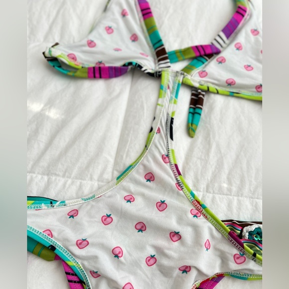 Colombian Beaded, Crochet, & Double Sided One piece Bathingsuit Size Small 4/6 - Picture 8 of 9